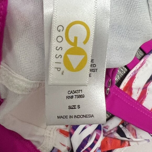 NWT GO by Gossip Palm Dazed Strappy-Back Bralette Bikini Top SizeSmall Athletic - Picture 10 of 12